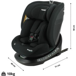 Siege auto isofix - NANIA - PHoeNIX - Groupe 0/1/2/3 - I-Size - Pivota