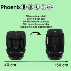 Siege auto isofix - NANIA - PHoeNIX - Groupe 0/1/2/3 - I-Size - Pivota