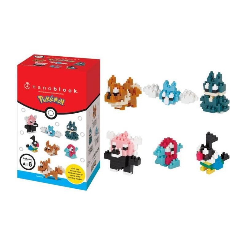 Coffret de 6 figurines en briques - BANDAI - NANOBLOCK - Pack Pokémon Coffret de 6 figurines en briques - BANDAI - NANOBLOCK - Pack Pokémon