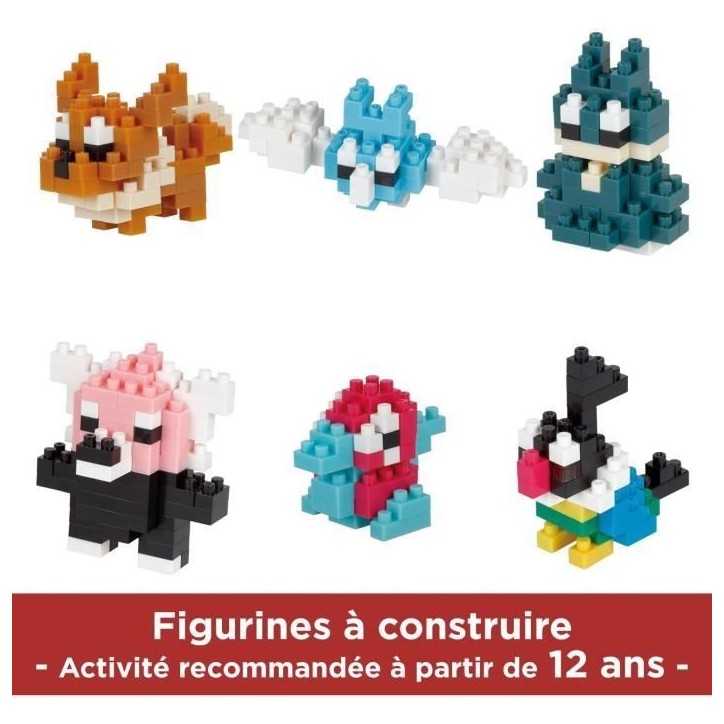 Coffret de 6 figurines en briques - BANDAI - NANOBLOCK - Pack Pokémon type Normal Coffret de 6 figurines en briques - BANDAI - NANOBLOCK - Pack Pokémon type Normal