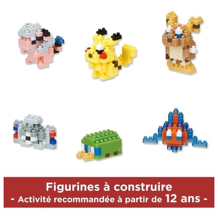 Coffret de 6 figurines en briques - BANDAI - NANOBLOCK - Pack Pokémon type Électrique Coffret de 6 figurines en briques - BANDAI - NANOBLOCK - Pack Pokémon type Électrique