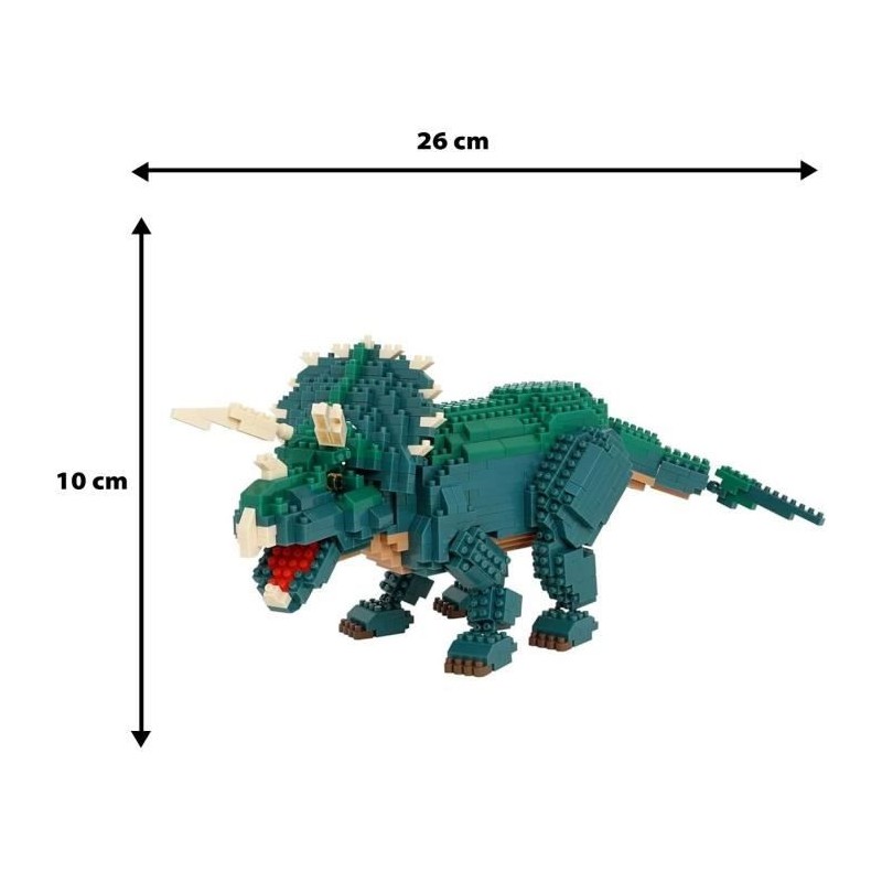 Figurine en briques - BANDAI - NANOBLOCK - Triceratops Deluxe - 930 pc Figurine en briques - BANDAI - NANOBLOCK - Triceratops Deluxe - 930 pc