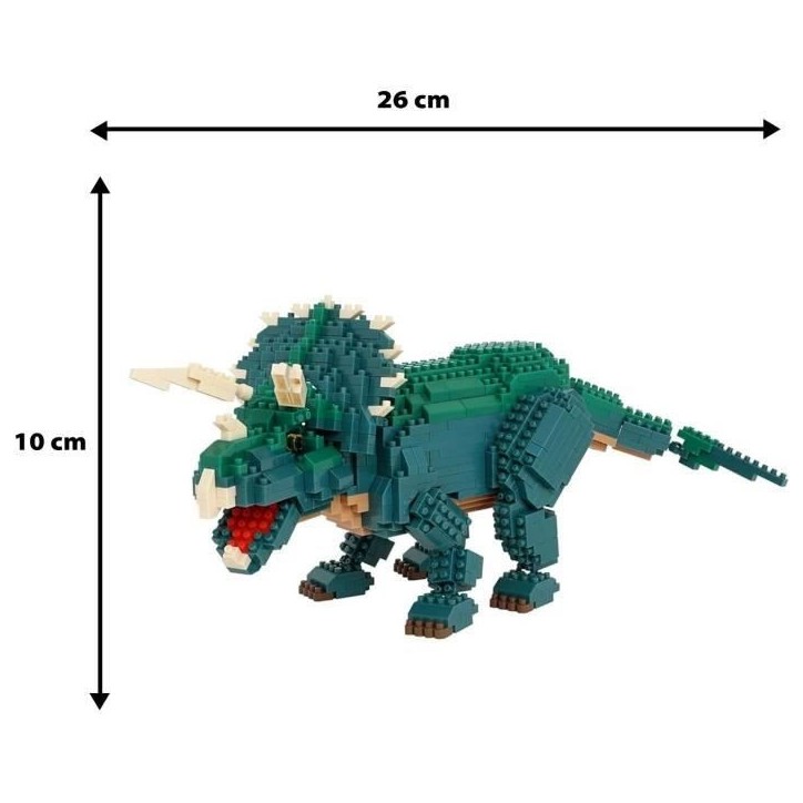 Figurine en briques - BANDAI - NANOBLOCK - Triceratops Deluxe - 930 pcs