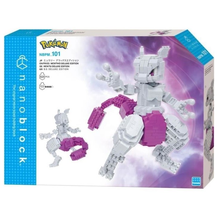 Figurine en briques - BANDAI - NANOBLOCK - Pokémon - Mewtwo