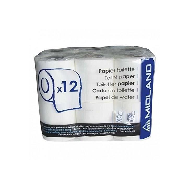 Papier toilette WC chimique 12 rouleaux Papier toilette WC chimique 12 rouleaux