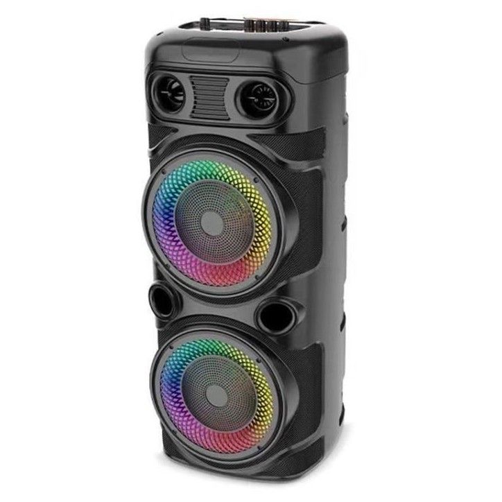 Enceinte Karaoké lumineuse - INOVALLEY - KA123-XXL - Bluetooth V5.0 - 75 cm - 900 W - Noir