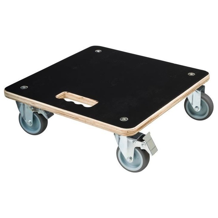 Tablette a roulettes pour plantes - NATURE - Chariot a plantes carré - Bois noir - 38x38 cm - Charge 250 kg Tablette a roulettes pour plantes - NATURE - Chariot a plantes carré - Bois noir - 38x38 cm - Charge 250 kg