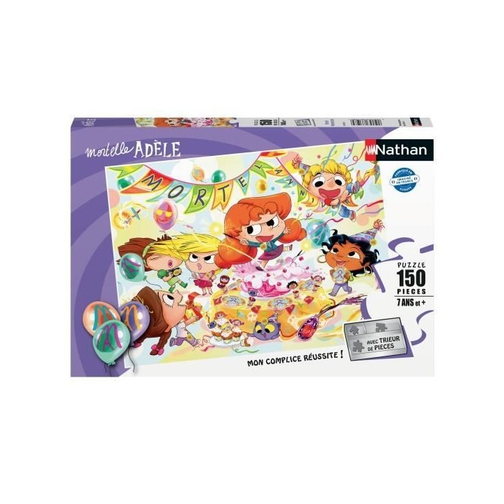 Puzzle Nathan Mortel Anniversaire Mortelle Adele - NATHAN - 150 pieces - Dessins animés et BD - Enfant Puzzle Nathan Mortel Anniversaire Mortelle Adele - NATHAN - 150 pieces - Dessins animés et BD - Enfant
