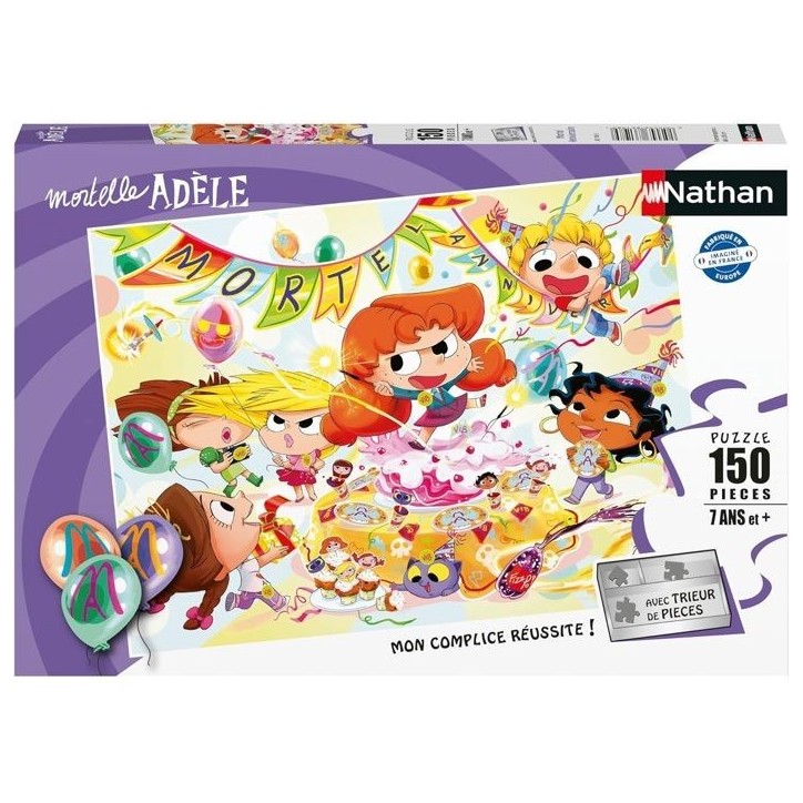 Puzzle Nathan Mortel Anniversaire Mortelle Adele - NATHAN - 150 pieces - Dessins animés et BD - Enfant Puzzle Nathan Mortel Anniversaire Mortelle Adele - NATHAN - 150 pieces - Dessins animés et BD - Enfant