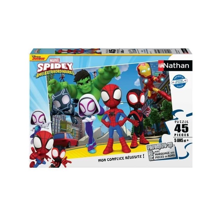 Puzzle Spidey et ses amis 45 pieces - Dessins animés et BD - NATHAN - A partir de 5 ans Puzzle Spidey et ses amis 45 pieces - Dessins animés et BD - NATHAN - A partir de 5 ans