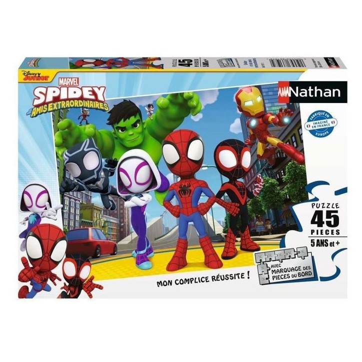 Puzzle Spidey et ses amis 45 pieces - Dessins animés et BD - NATHAN - A partir de 5 ans Puzzle Spidey et ses amis 45 pieces - Dessins animés et BD - NATHAN - A partir de 5 ans