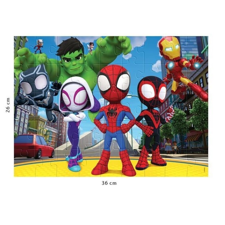 Puzzle Spidey et ses amis 45 pieces - Dessins animés et BD - NATHAN - A partir de 5 ans Puzzle Spidey et ses amis 45 pieces - Dessins animés et BD - NATHAN - A partir de 5 ans