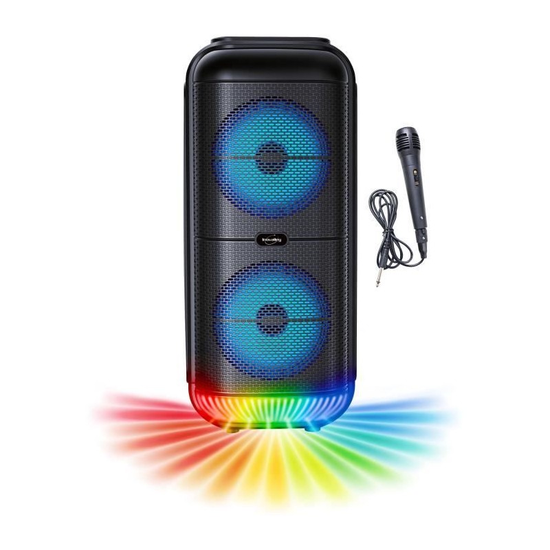Enceinte Karaoké lumineuse - INOVALLEY - KA22-BTH - Bluetooth V5.0 - Enceinte Karaoké lumineuse - INOVALLEY - KA22-BTH - Bluetooth V5.0 -