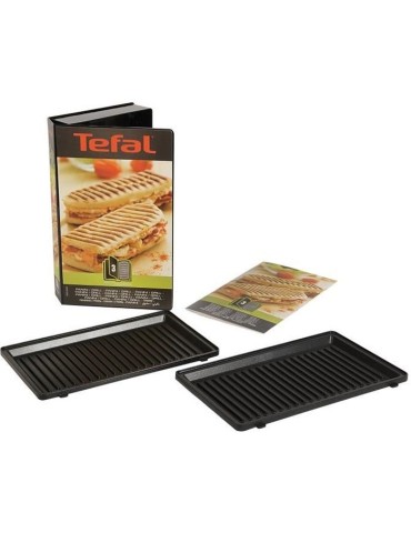 Plaques Grill Panini - TEFAL - Snack Collection - Compatible lave-vaisselle - Revetement antiadhésif - 2200 Watt