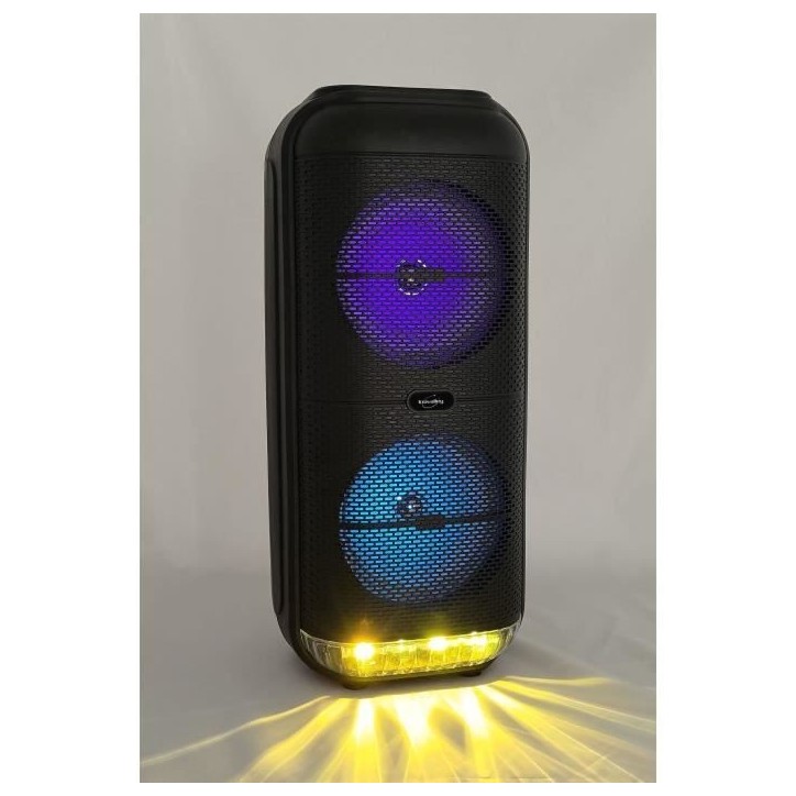 Enceinte Karaoké lumineuse - INOVALLEY - KA22-BTH - Bluetooth V5.0 - 49 cm - 500 W - Noir Enceinte Karaoké lumineuse - INOVALLEY - KA22-BTH - Bluetooth V5.0 - 49 cm - 500 W - Noir