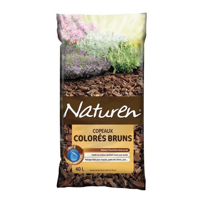 NATUREN Copeaux Colorés Bruns - 40L