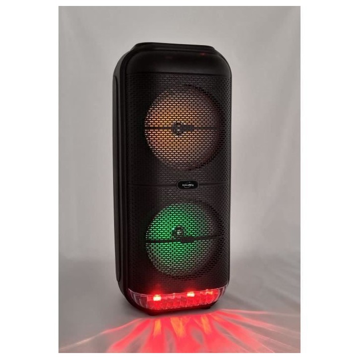 Enceinte Karaoké lumineuse - INOVALLEY - KA22-BTH - Bluetooth V5.0 - 49 cm - 500 W - Noir Enceinte Karaoké lumineuse - INOVALLEY - KA22-BTH - Bluetooth V5.0 - 49 cm - 500 W - Noir