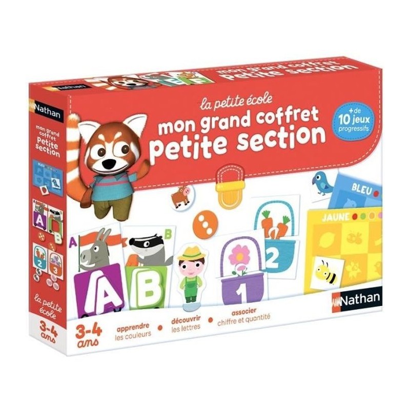 Jeu éducatif - NATHAN - La Petite Ecole - Mon Grand Coffret Petite Se Jeu éducatif - NATHAN - La Petite Ecole - Mon Grand Coffret Petite Se