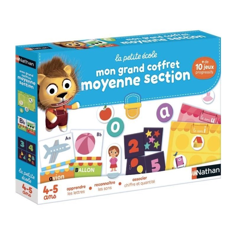 Jeu éducatif - NATHAN - La Petite Ecole - Mon Grand Coffret Moyenne S Jeu éducatif - NATHAN - La Petite Ecole - Mon Grand Coffret Moyenne S