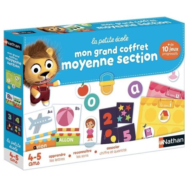 Jeu éducatif - NATHAN - La Petite Ecole - Mon Grand Coffret Moyenne Section Jeu éducatif - NATHAN - La Petite Ecole - Mon Grand Coffret Moyenne Section