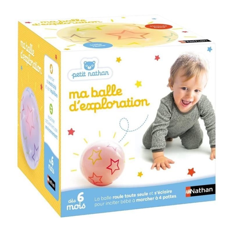 Jouet - NATHAN - Balle d'exploration - Motricité pour bébés, change Jouet - NATHAN - Balle d'exploration - Motricité pour bébés, change