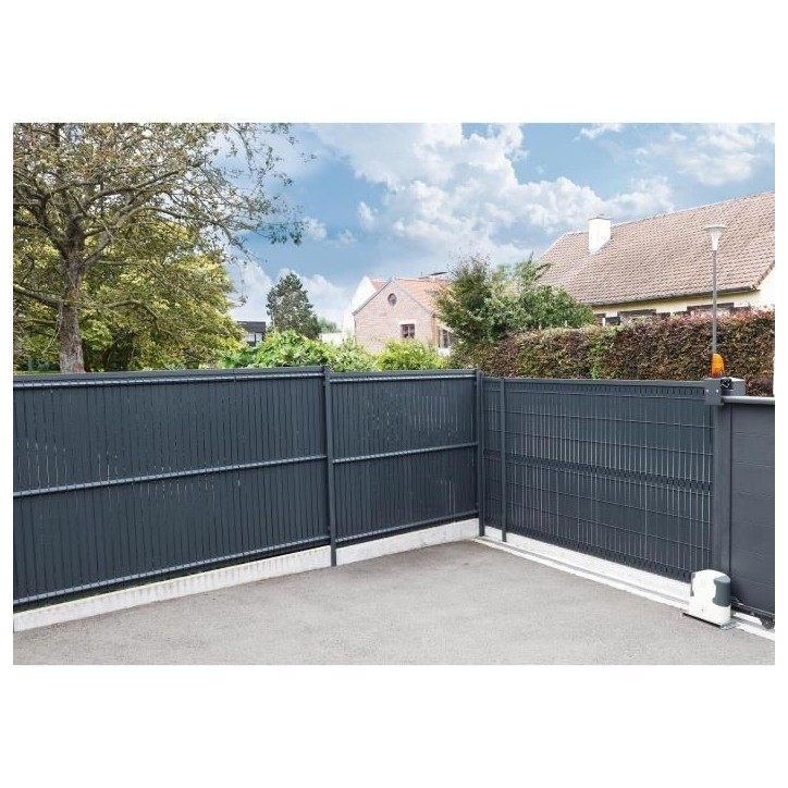 Kit lamelles brise-vue - NATURE - Pour panneau de clôture rigide - Occultant 4/5 - 1,225 x 2,50 m - Anthracite Kit lamelles brise-vue - NATURE - Pour panneau de clôture rigide - Occultant 4/5 - 1,225 x 2,50 m - Anthracite