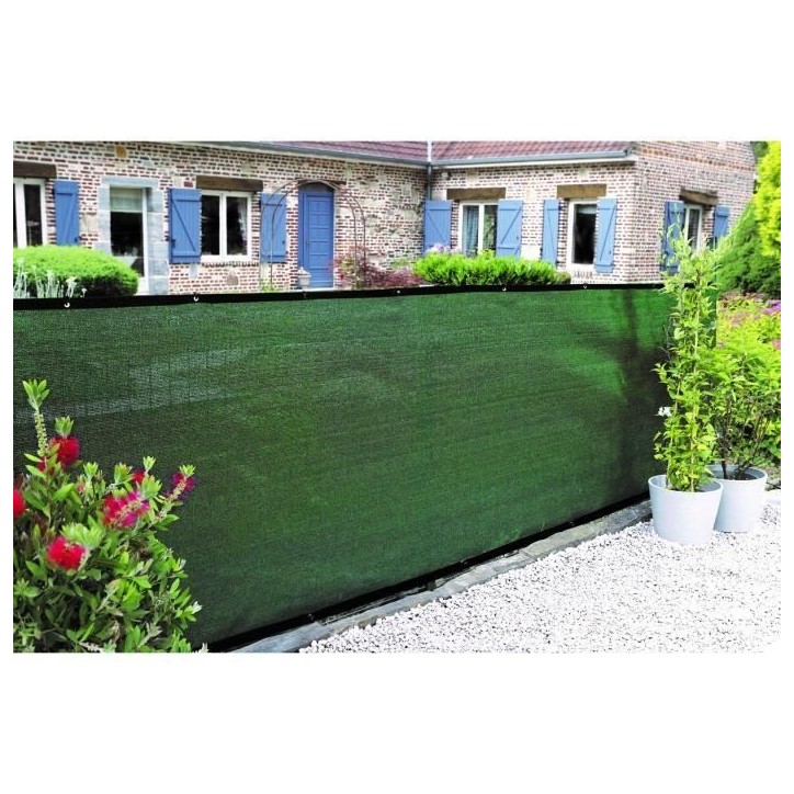 Brise-vue - NATURE - 1 x 3 m - Occultant 5/5 - HDPE 350 g/m² - Vert kaki Brise-vue - NATURE - 1 x 3 m - Occultant 5/5 - HDPE 350 g/m² - Vert kaki