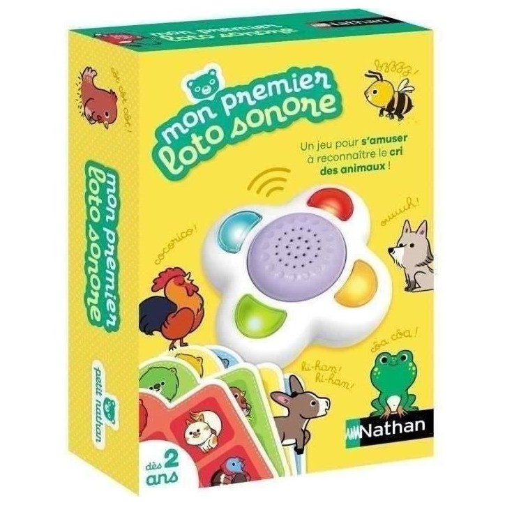 MON PREMIER LOTO SONORE - Jeu éducatif - NATHAN - Identifiez les sons d'animaux !