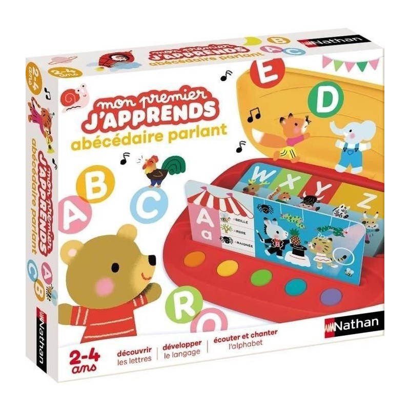 MON PREMIER J'APPRENDS - ABECEDAIRE PARLANT - Jeu éducatif - NATHAN - MON PREMIER J'APPRENDS - ABECEDAIRE PARLANT - Jeu éducatif - NATHAN -