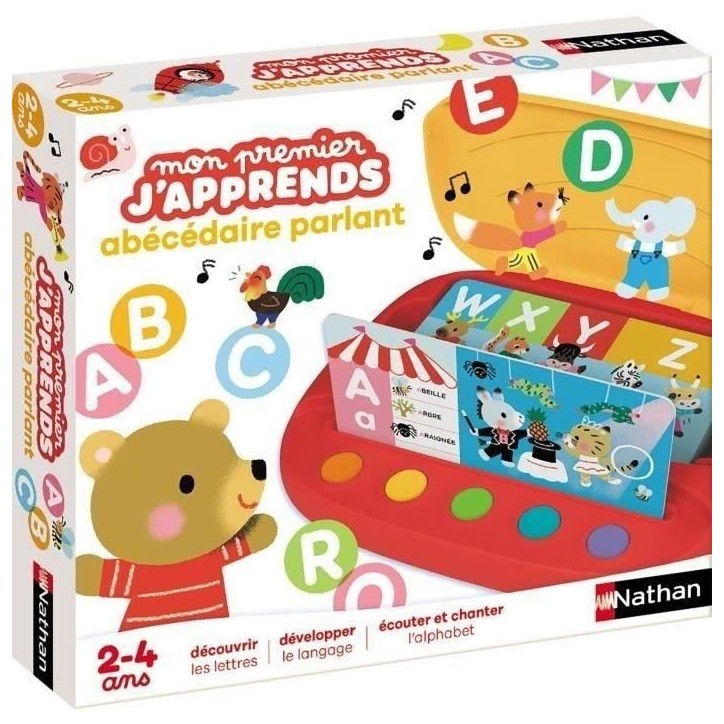 MON PREMIER J'APPRENDS - ABECEDAIRE PARLANT - Jeu éducatif - NATHAN - Découvrez l'alphabet interactif !