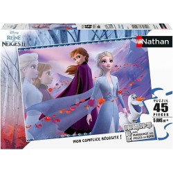 Puzzle La Reine des Neiges 2 - Nathan - 45 pieces - Amour de deux soeu