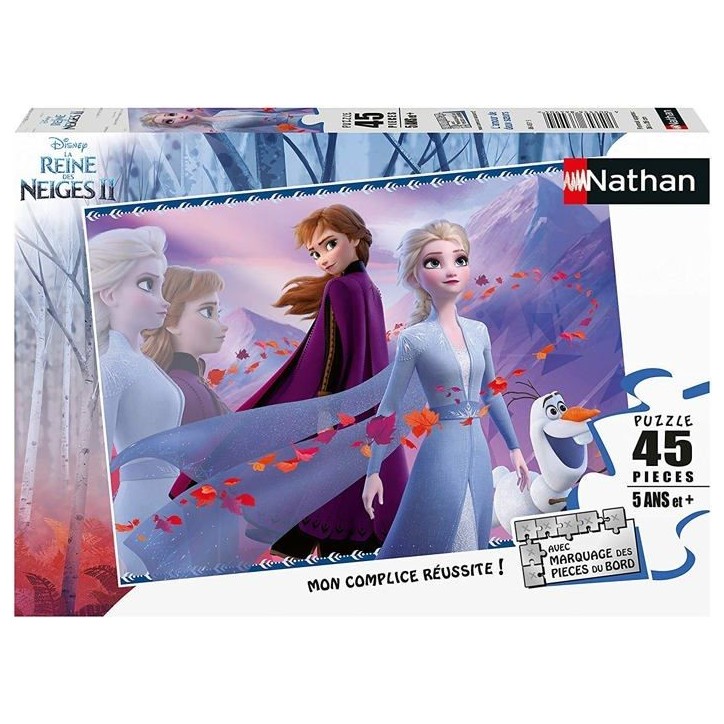 Puzzle La Reine des Neiges 2 - Nathan - 45 pieces - Amour de deux soeurs