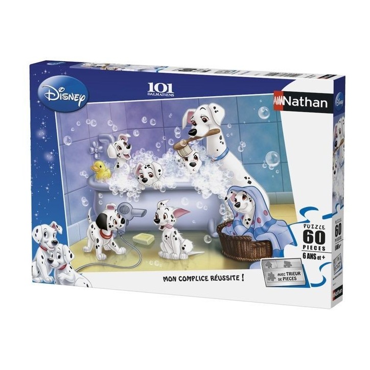 Puzzle 60 p - NATHAN - Les 101 Dalmatiens - Blanc - Disney - Scene de vie Puzzle 60 p - NATHAN - Les 101 Dalmatiens - Blanc - Disney - Scene de vie