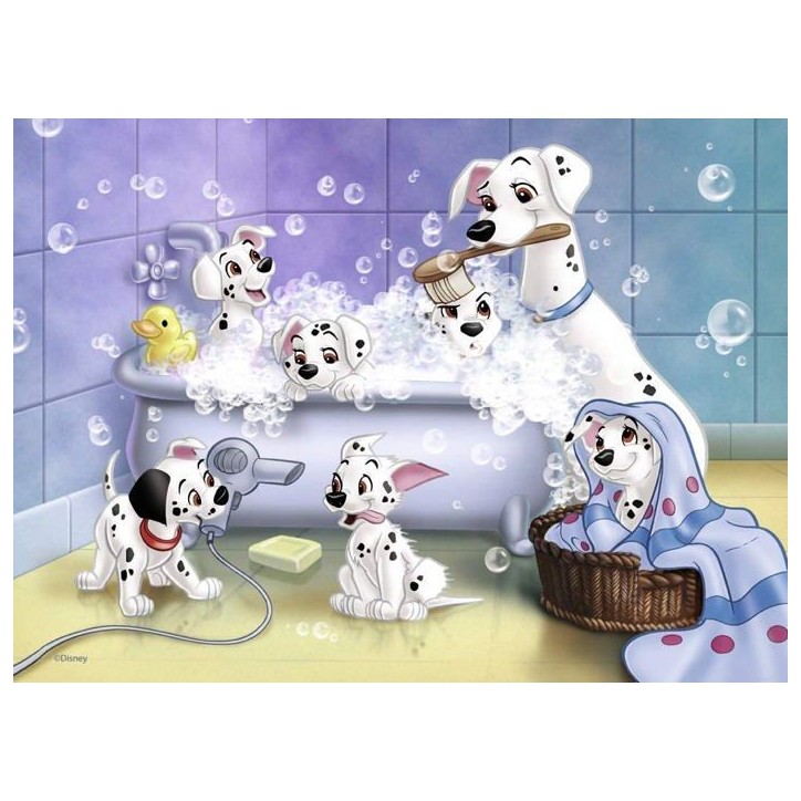 Puzzle 60 p - NATHAN - Les 101 Dalmatiens - Blanc - Disney - Scene de vie Puzzle 60 p - NATHAN - Les 101 Dalmatiens - Blanc - Disney - Scene de vie