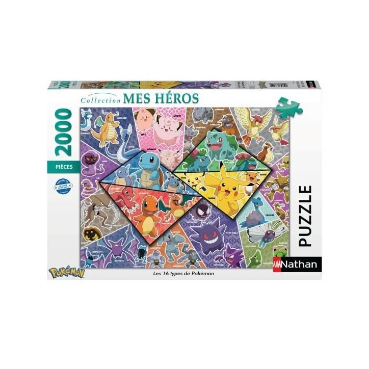 Nathan-POKEMON-Puzzle 2000 pieces - Les 16 types de Pokémon-4005556873142-A partir de 14 ans Nathan-POKEMON-Puzzle 2000 pieces - Les 16 types de Pokémon-4005556873142-A partir de 14 ans