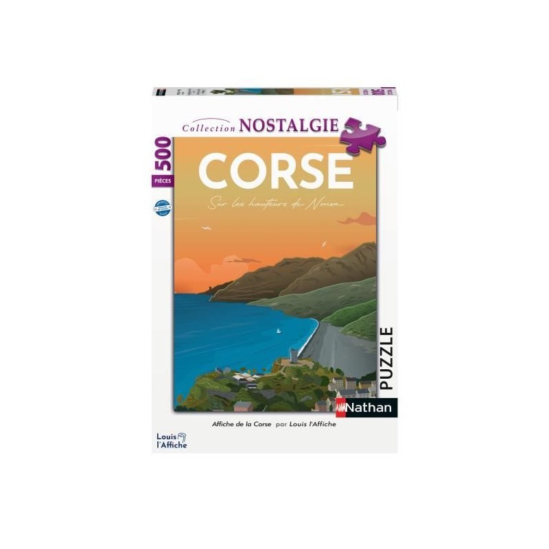 Puzzle 500 pieces, Affiche de la Corse/Louis l'Affiche, Des 10 ans, Co Puzzle 500 pieces, Affiche de la Corse/Louis l'Affiche, Des 10 ans, Co