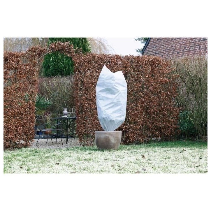 NATURE Lot de 3 housse d'hivernage 50 g/m² - Ø 50 cm x 1 m - Blanc