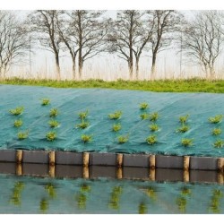Toile de paillage paysages verte, 1 x 10 m, traité anti UV, 100 g/m²