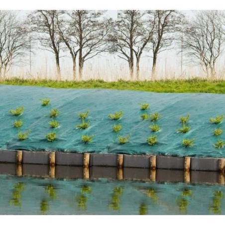 Toile de paillage paysages verte, 1 x 10 m, traité anti UV, 100 g/m²