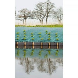 Toile de paillage paysages verte, 1 x 10 m, traité anti UV, 100 g/m²