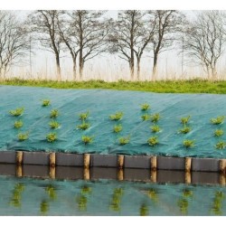 Toile de paillage paysages verte 2 x 5 m, traité anti UV, 100 g/m² -