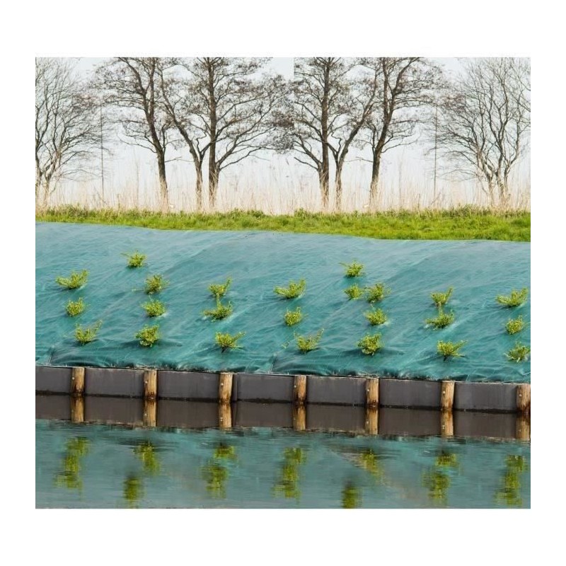 Toile de paillage paysages verte 2 x 5 m, traité anti UV, 100 g/m² - Toile de paillage paysages verte 2 x 5 m, traité anti UV, 100 g/m² -