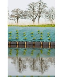 Toile de paillage paysages verte 2 x 5 m, traité anti UV, 100 g/m² -