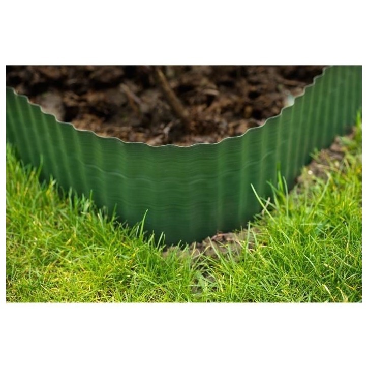 Bordure gazon polyéthylene verte H15 cm x 9 m - NATURE Bordure gazon polyéthylene verte H15 cm x 9 m - NATURE