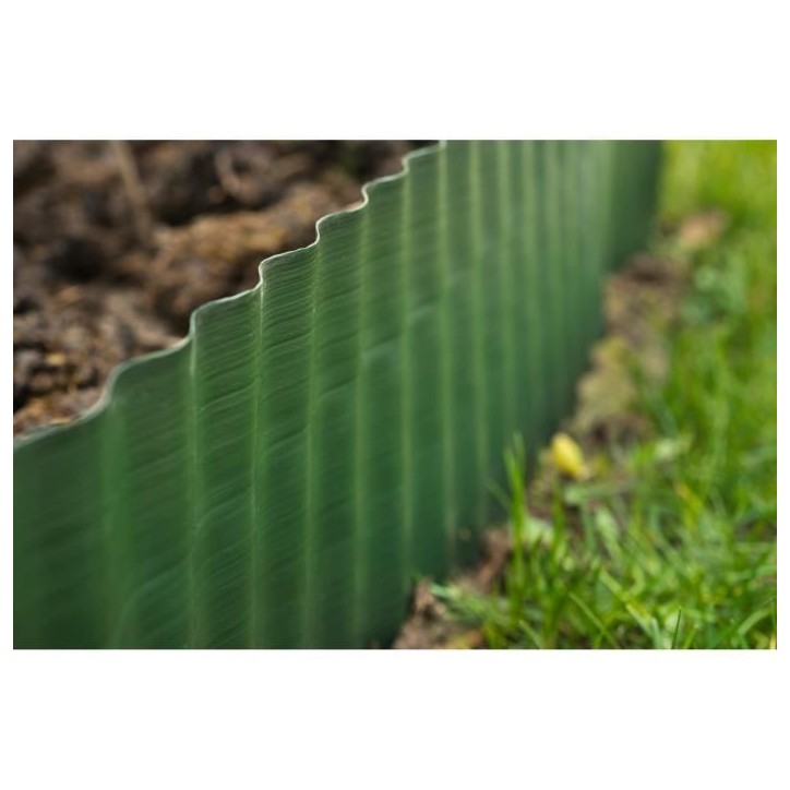 Bordure gazon polyéthylene verte H15 cm x 9 m - NATURE Bordure gazon polyéthylene verte H15 cm x 9 m - NATURE