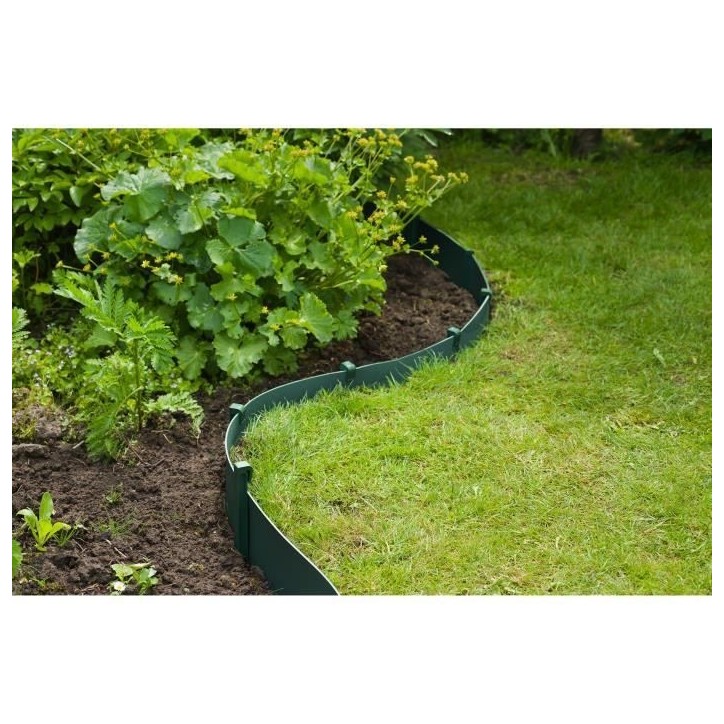 Bordure de jardin en polypropylene NATURE - Epaisseur 3 mm - H 15 cm x 10 m - Vert Bordure de jardin en polypropylene NATURE - Epaisseur 3 mm - H 15 cm x 10 m - Vert