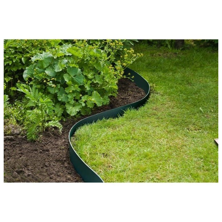 Bordure de jardin en polypropylene NATURE - Epaisseur 3 mm - H 15 cm x 10 m - Vert Bordure de jardin en polypropylene NATURE - Epaisseur 3 mm - H 15 cm x 10 m - Vert