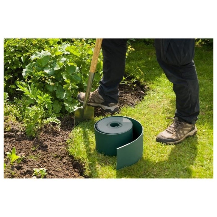 Bordure de jardin en polypropylene NATURE - Epaisseur 3 mm - H 15 cm x 10 m - Vert Bordure de jardin en polypropylene NATURE - Epaisseur 3 mm - H 15 cm x 10 m - Vert