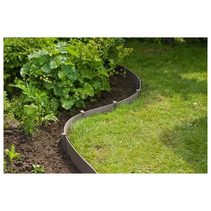 Bordure de jardin - NATURE - H15 cm x 10 m - Polyéthylene recyclé - Terre cuite Bordure de jardin - NATURE - H15 cm x 10 m - Polyéthylene recyclé - Terre cuite