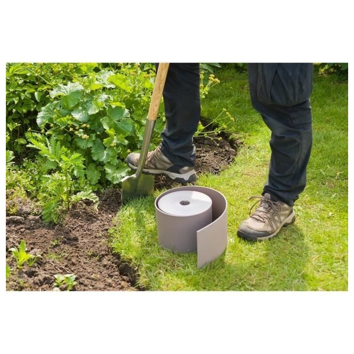 Bordure de jardin - NATURE - H15 cm x 10 m - Polyéthylene recyclé - Terre cuite Bordure de jardin - NATURE - H15 cm x 10 m - Polyéthylene recyclé - Terre cuite